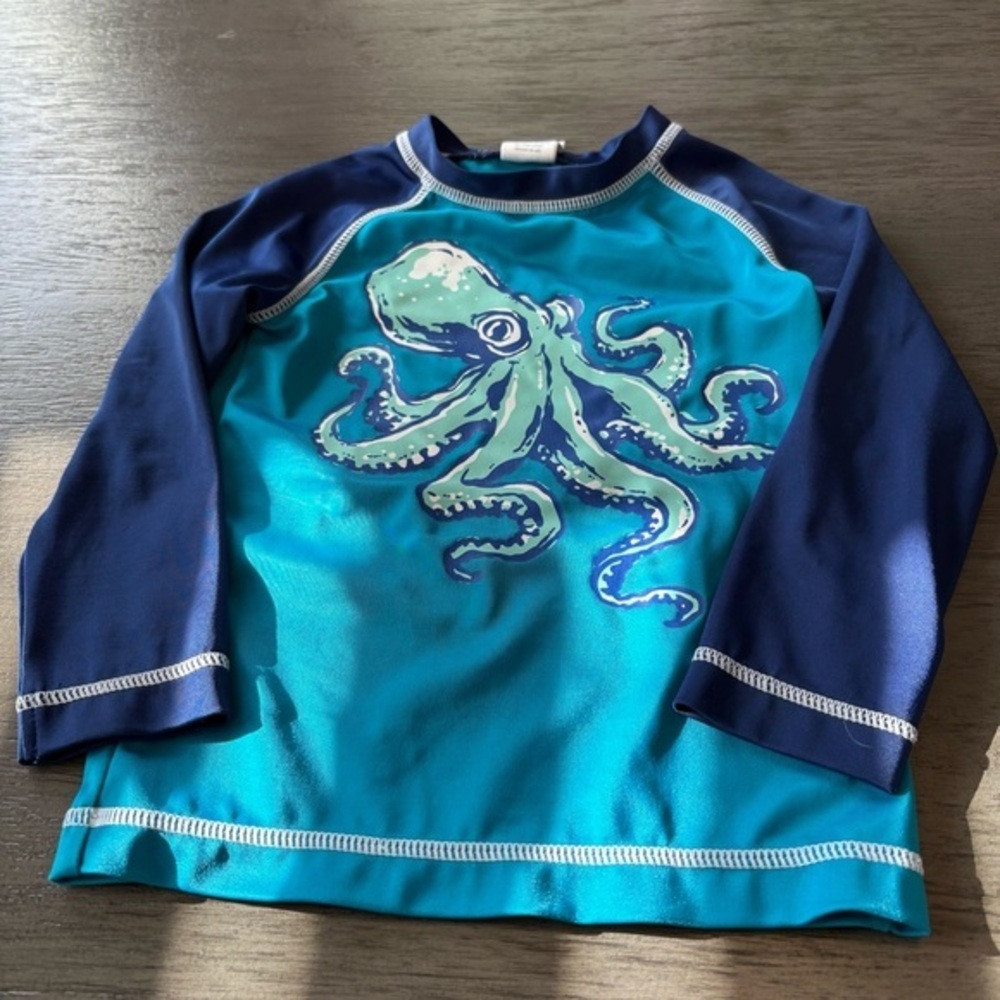 Gymboree Blue Octopus Rash Guard Size 2T